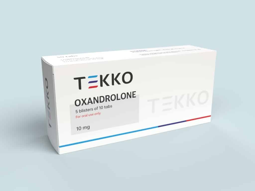 TekkoPharma Oxandrolone tablettás szteroid doboz közelről
