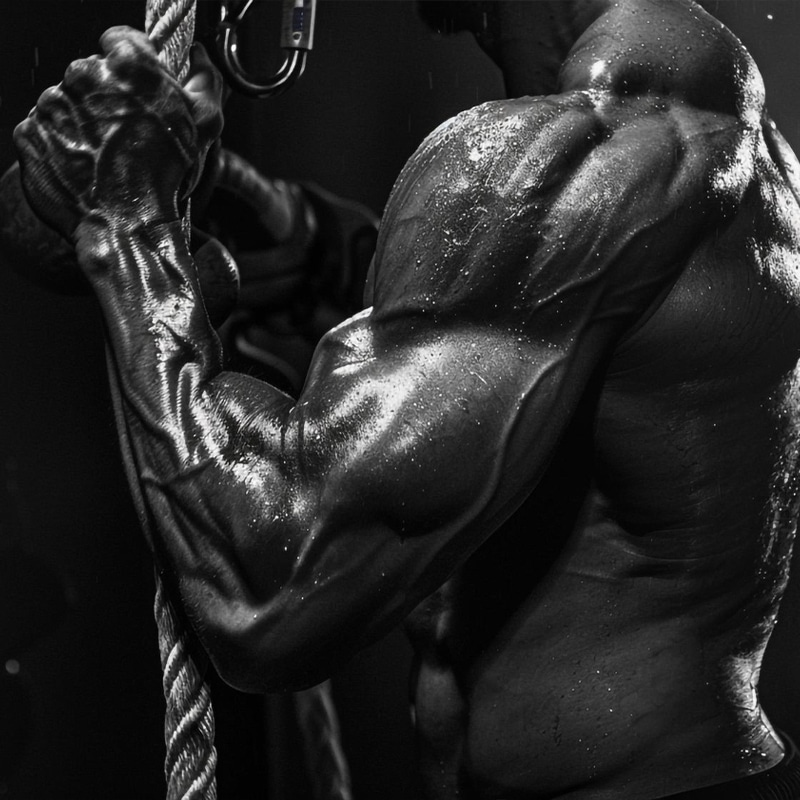 testépítő peptidek hatása edzés közben izmos kar kötélen edzés során